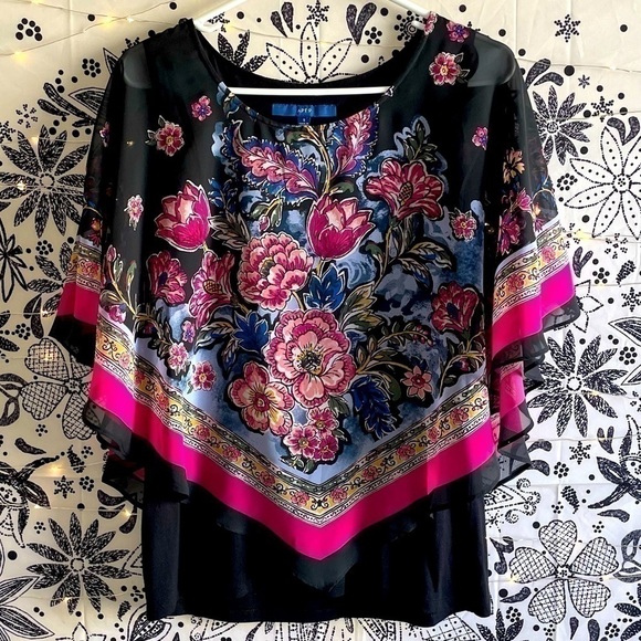 Apt 9 flowy floral blouse top comfy casual - Picture 2 of 7